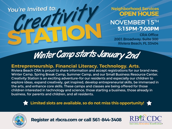 creativity Station invitation