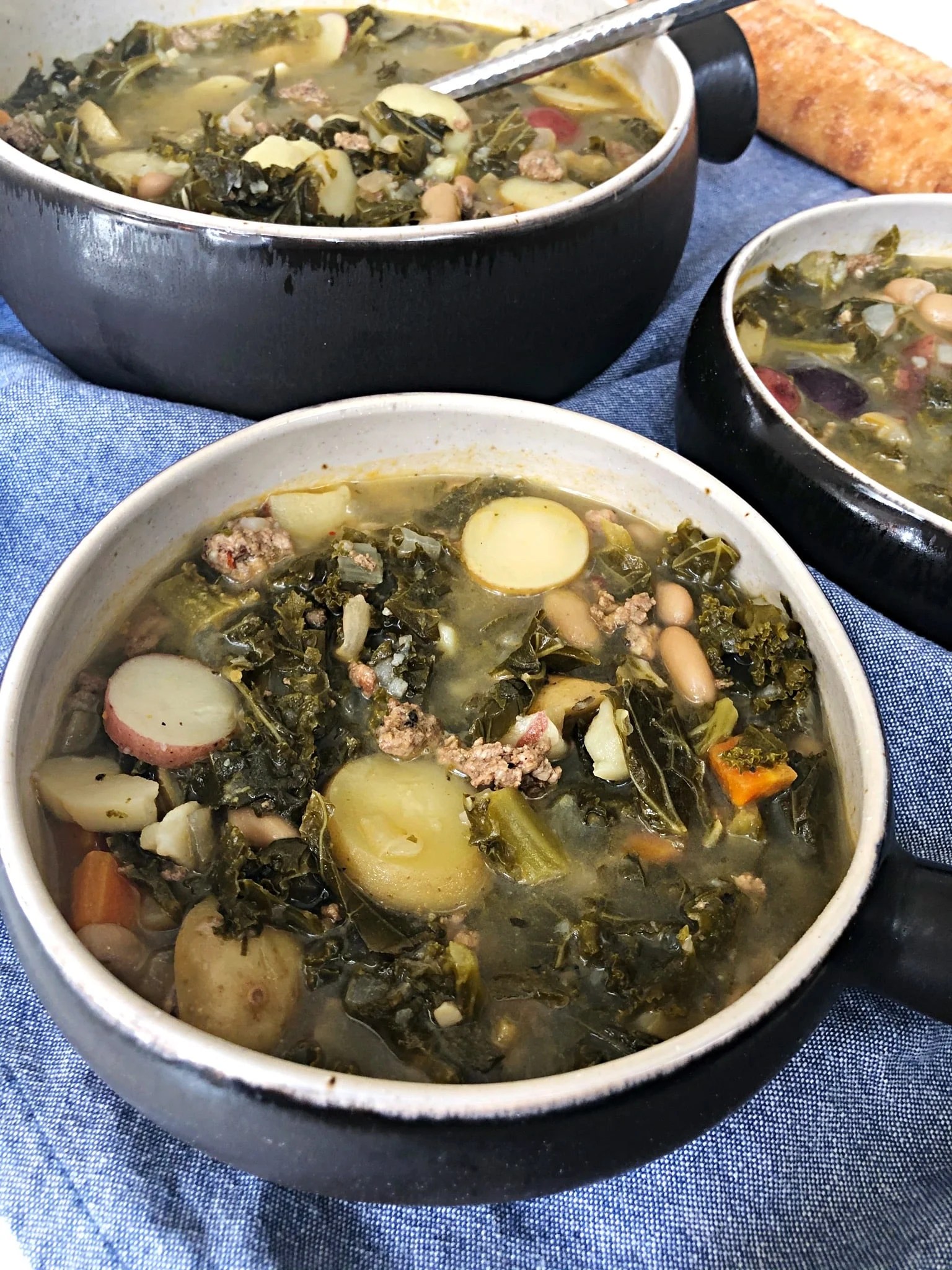 This Healthy Turkey Sausage and Kale Soup is fabulous Rebecca Bitzer