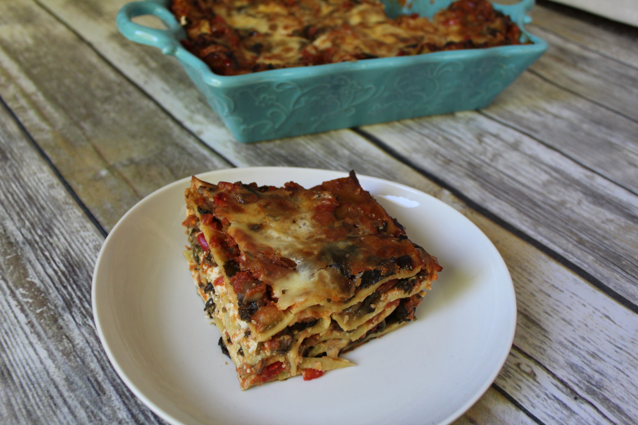Gluten Free Veggie Lasagna with Lentils for added protein