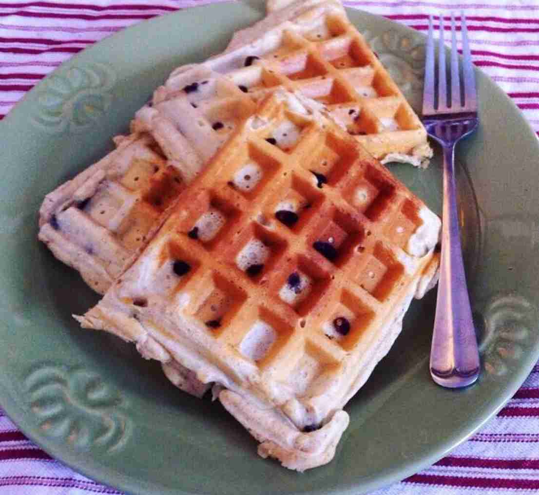 Blueberry Almond Flour Waffles that are Glutenfree and Dairyfree