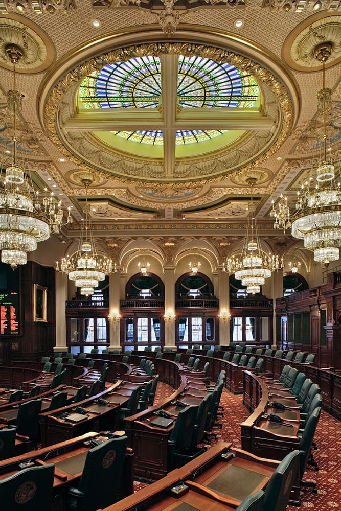Illinois State Capitol Legislative Chambers Randy Burkett Lighting Design