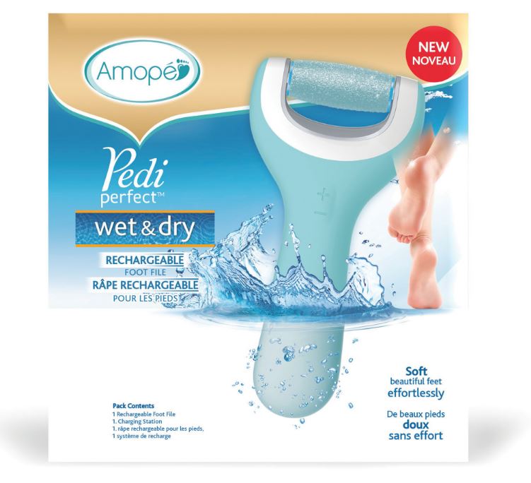AMOPE® Pedi Perfect™ Wet & Dry™ Rechargeable Foot File (Canada)