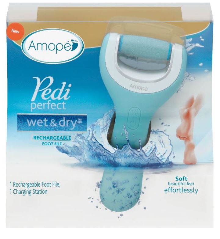 AMOPE® Pedi Perfect™ Wet & Dry™ Rechargeable Foot File