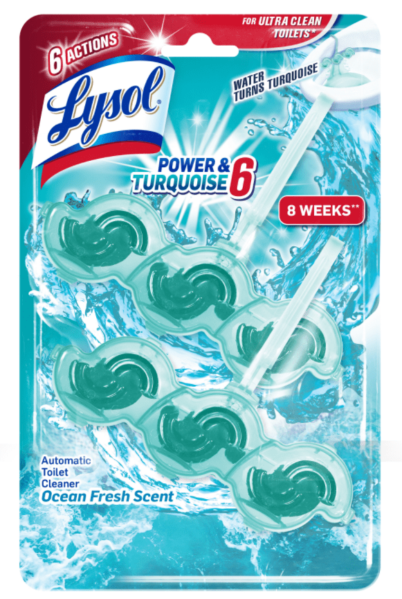 LYSOL® Automatic Toilet Bowl Cleaner Power & Turquoise 6 Ocean Fresh