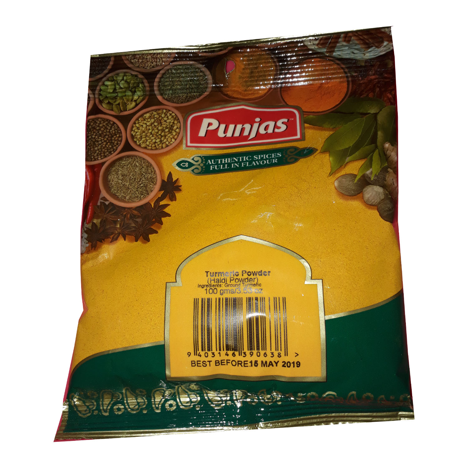 Punjas Tumeric Powder (Haldi) 100g is available at your RB Patel Stores