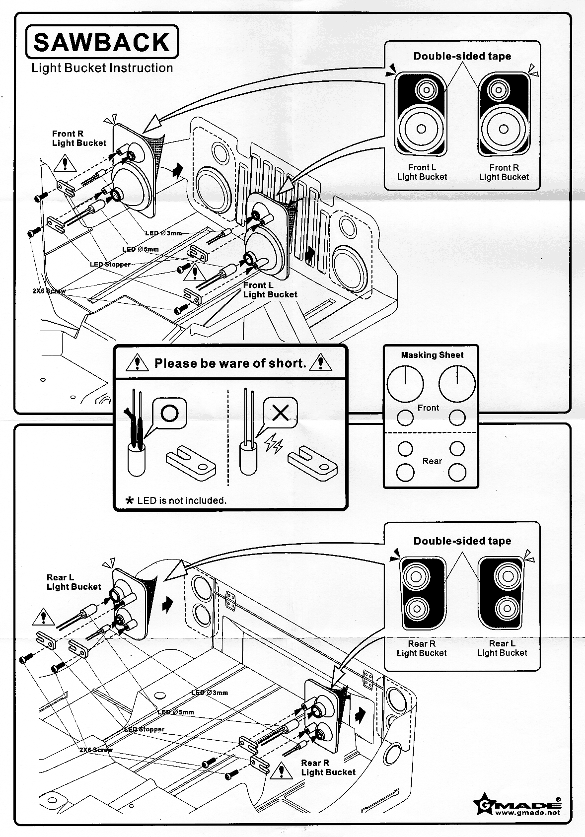 Gmade Sawback Light Bucket Set gerys RC Modellbau Blog