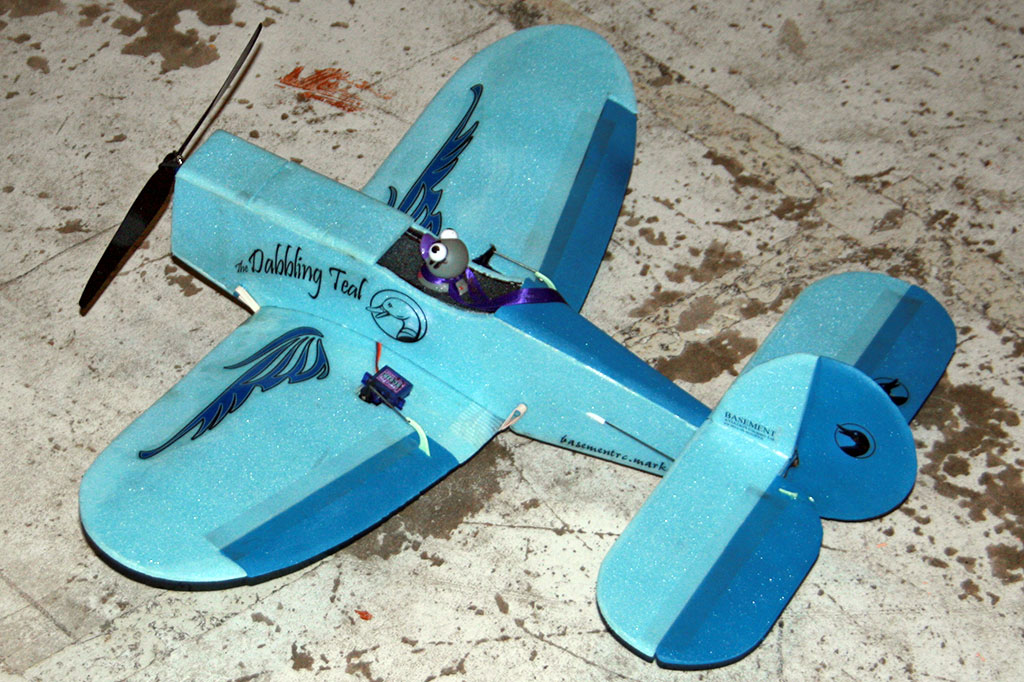 Sporty Little Plane Blue fanfold foam scratch build WattFlyer RC