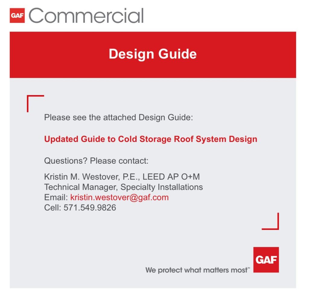 Updated Guide to Cold Storage Roof System Design Roofing Contractors