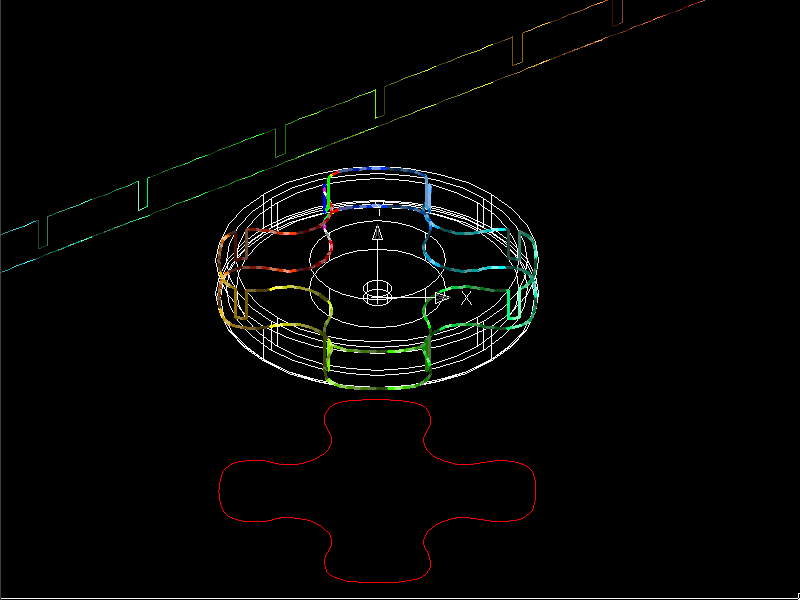 DEVELOPED SECTION of a wheel RCAD Software