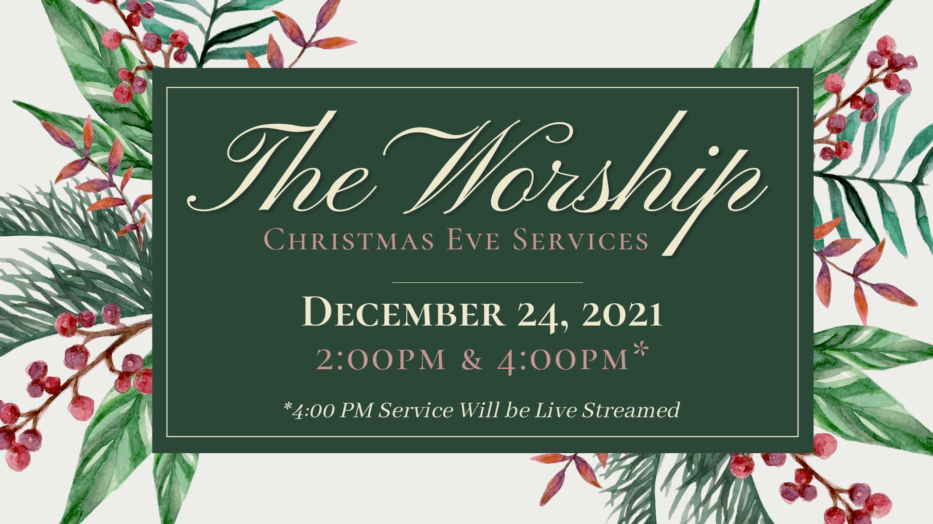 Christmas Eve Services First Wesleyan Church