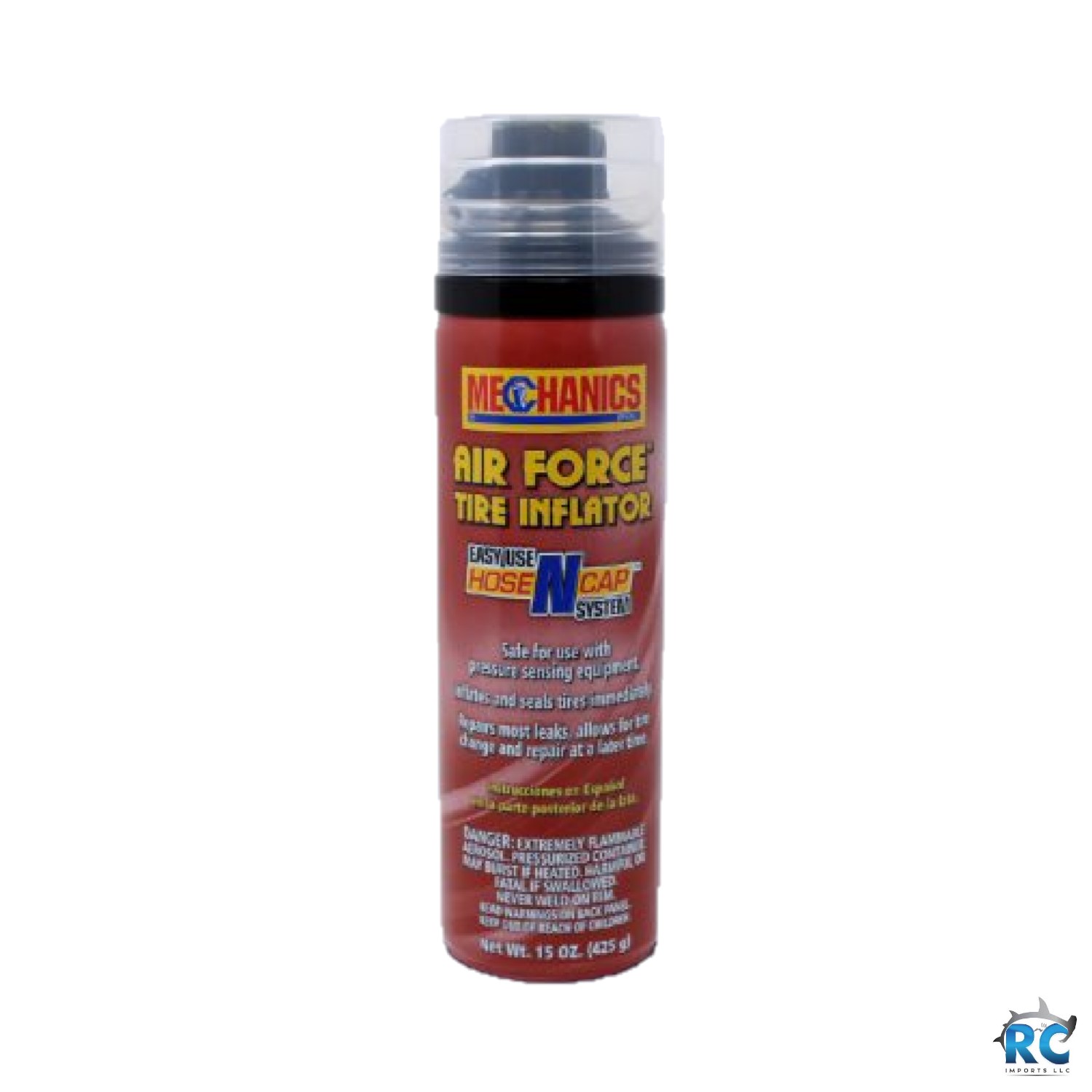 MECHANICS FIX FLAT TIRE INFLATOR (15oz) RC Imports, LLC