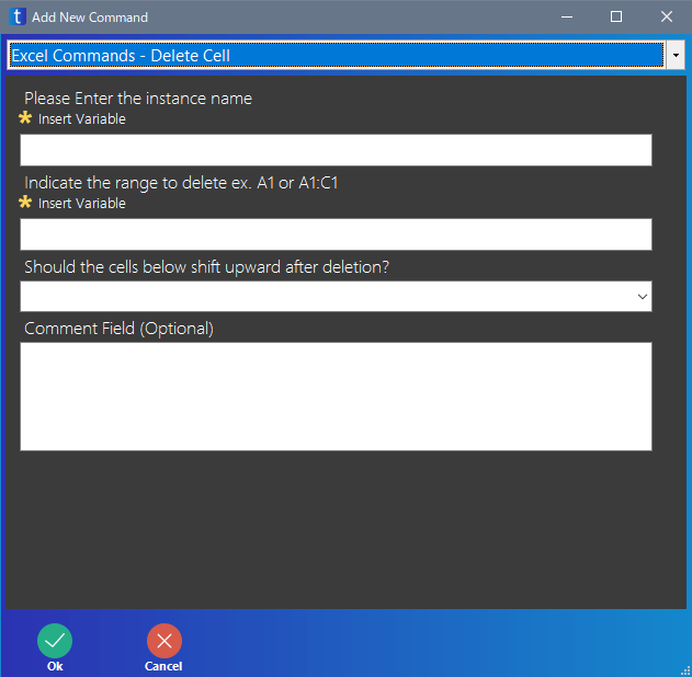 Delete Cell taskt らんの眼