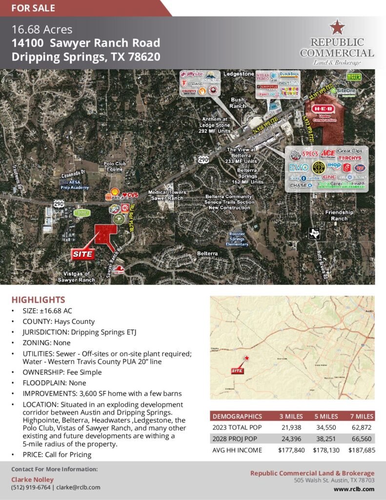 14100 Sawyer Ranch Road Republic Commercial Land & Brokerage