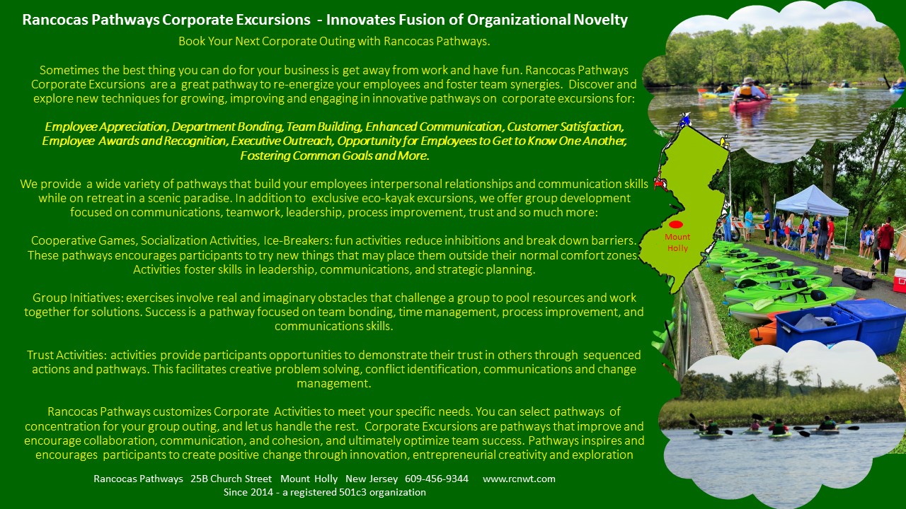 CorporateOuting Pathways Pathways, Kayaking/Rentals/Tours and more