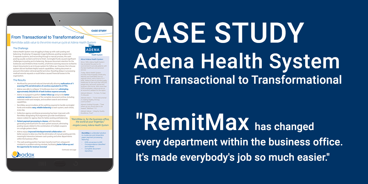 Case Study Adena Health System and RemitMax