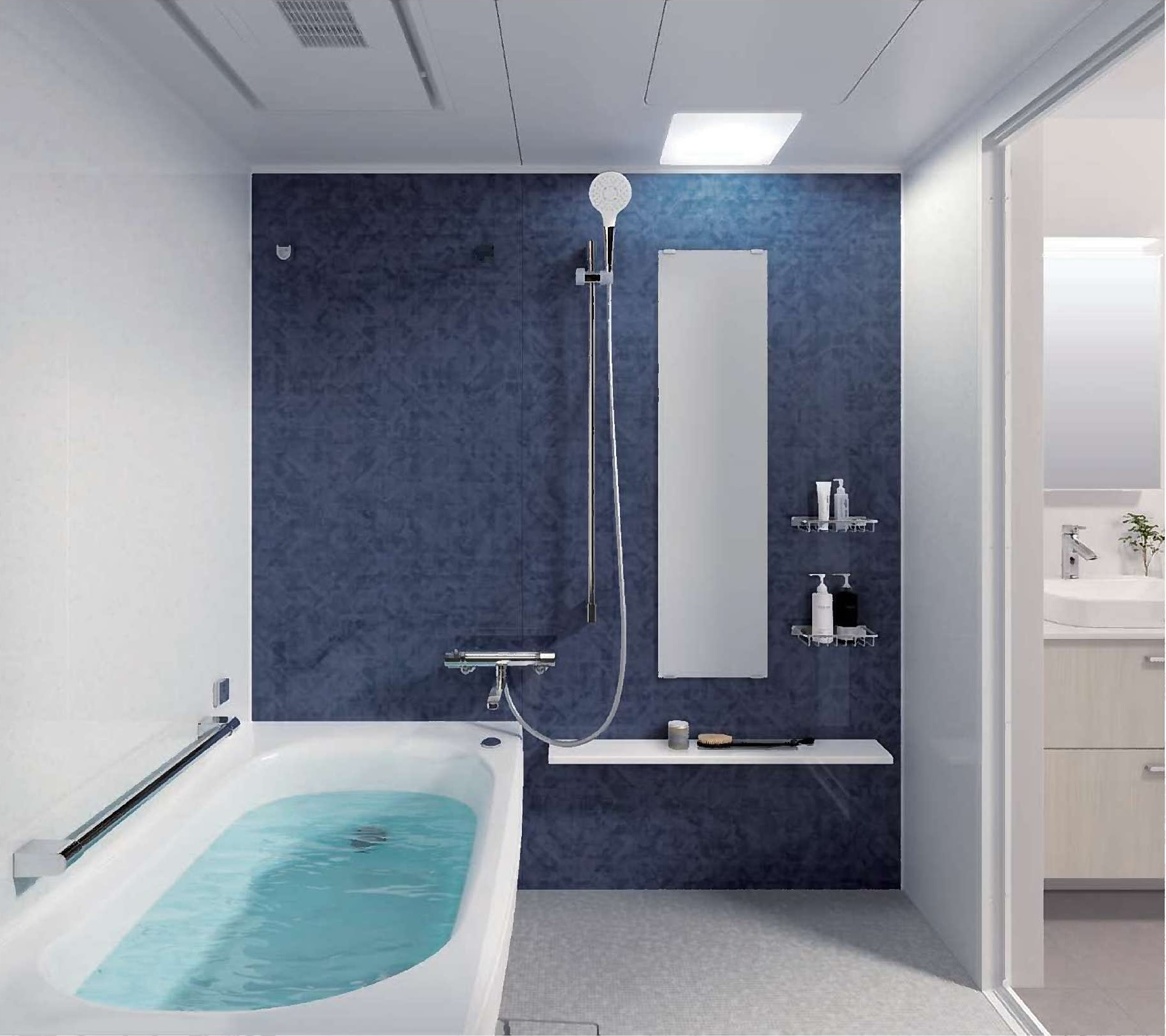 みずまわりん オンラインショップ / TOTO/マンションリモデルバスルーム ひろがるWYほっカラリ床Tタイプ