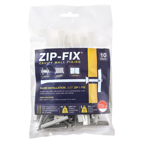 ZipFix Cavity Wall Fixings Zinc RC Screws