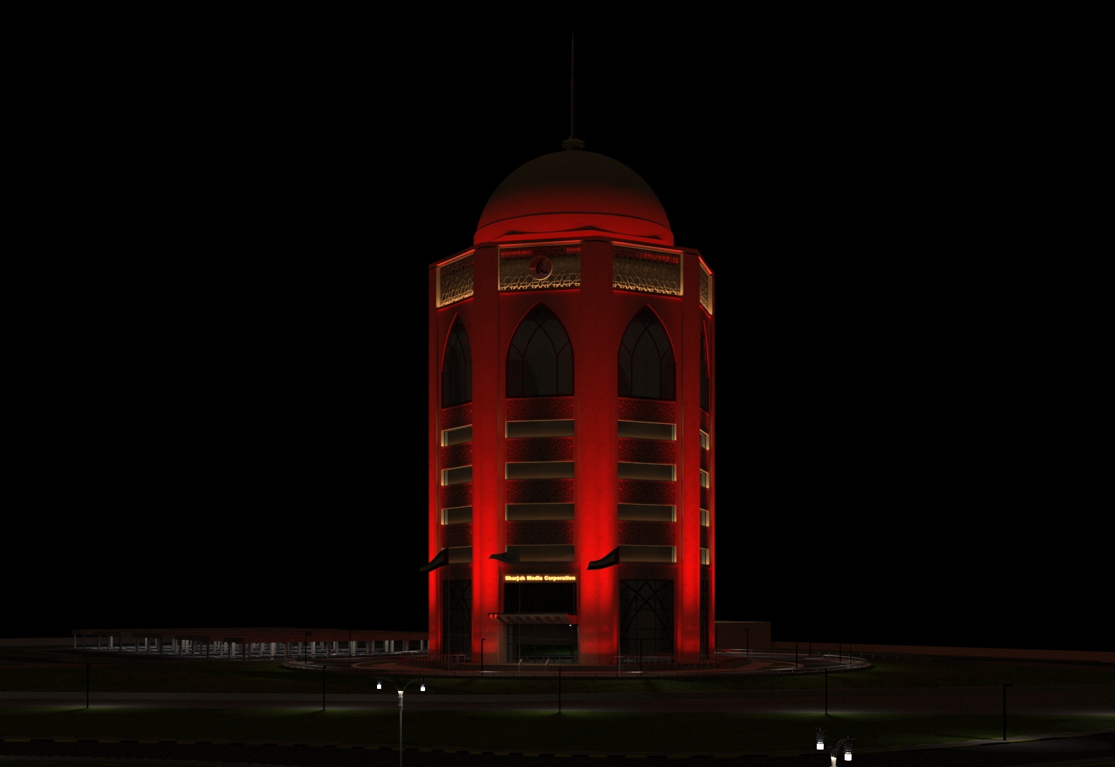 Sharjah TV Building RD Lighting