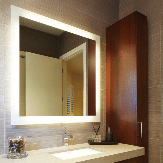 Ablaze Backlit Mirror No Border Cool 900 x 750 x 45mm 57W Inc Demister