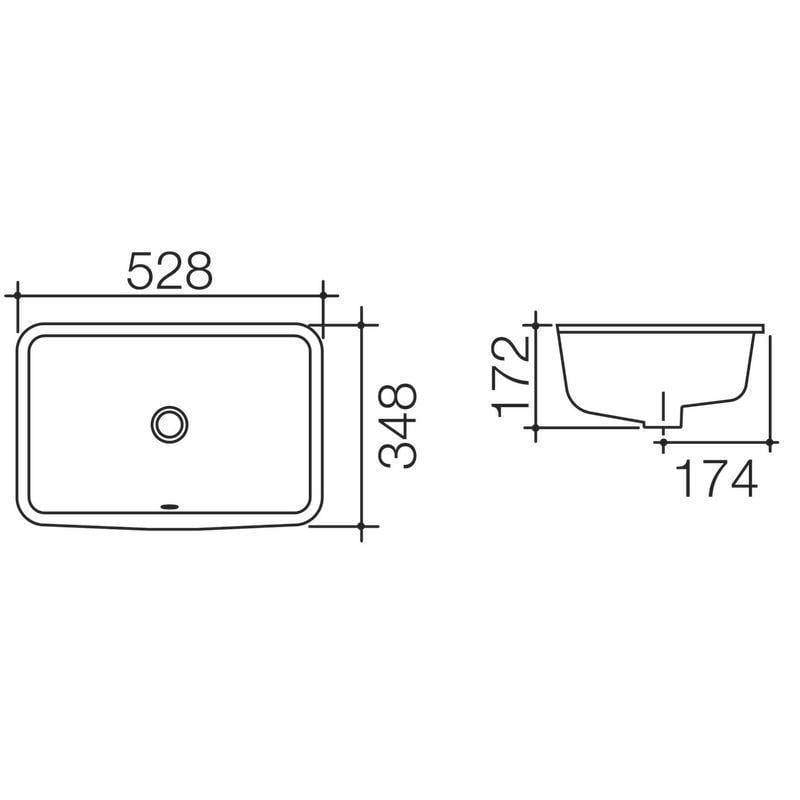 Caroma Cube Under Counter Basin 528mm Renovators Discount Depot