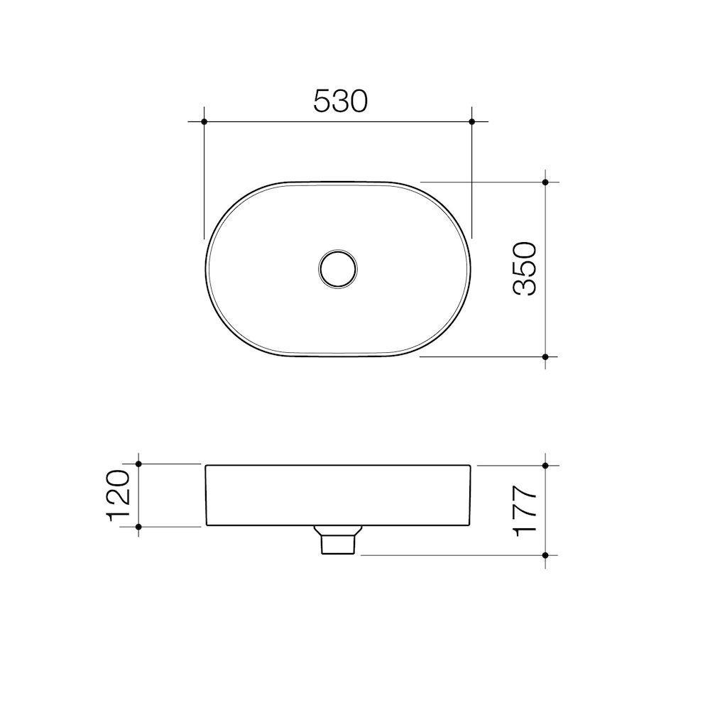 Caroma Liano II 530 Pill Above Counter Basin White Renovators