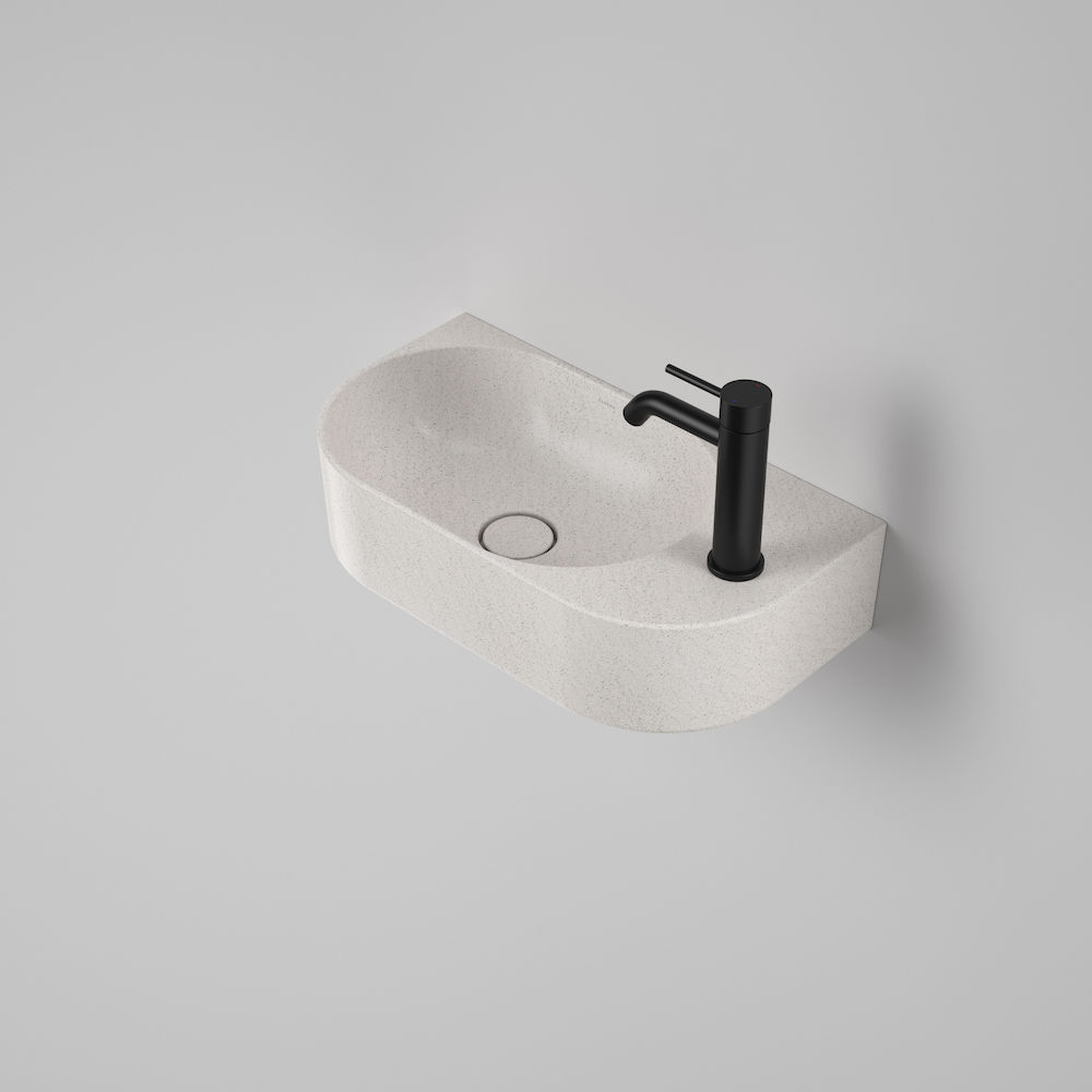 Caroma Liano II Hand Wall Basin 1TH Matte Speckled Renovators
