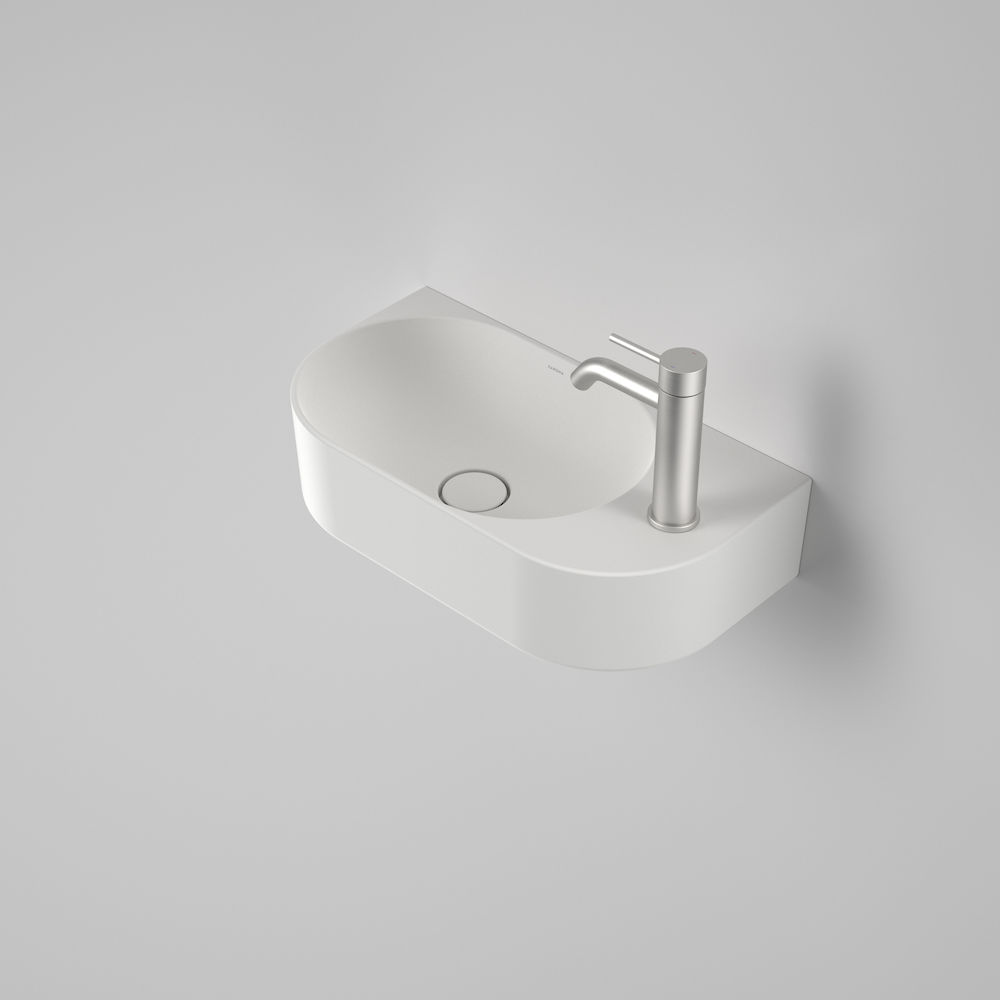 Caroma Liano II Hand Wall Basin 1TH Matte White Renovators Discount Depot