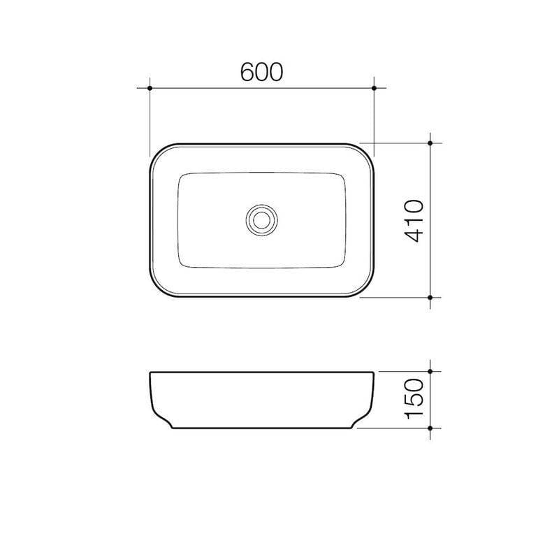 Caroma Tribute Art Above Counter Basin 600mm Renovators Discount Depot
