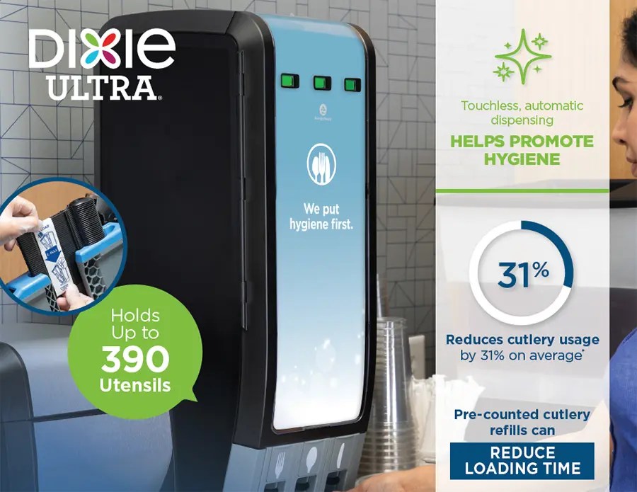 Dixie Ultra SmartStock TriTower Cutlery Dispenser Robert D'Elia