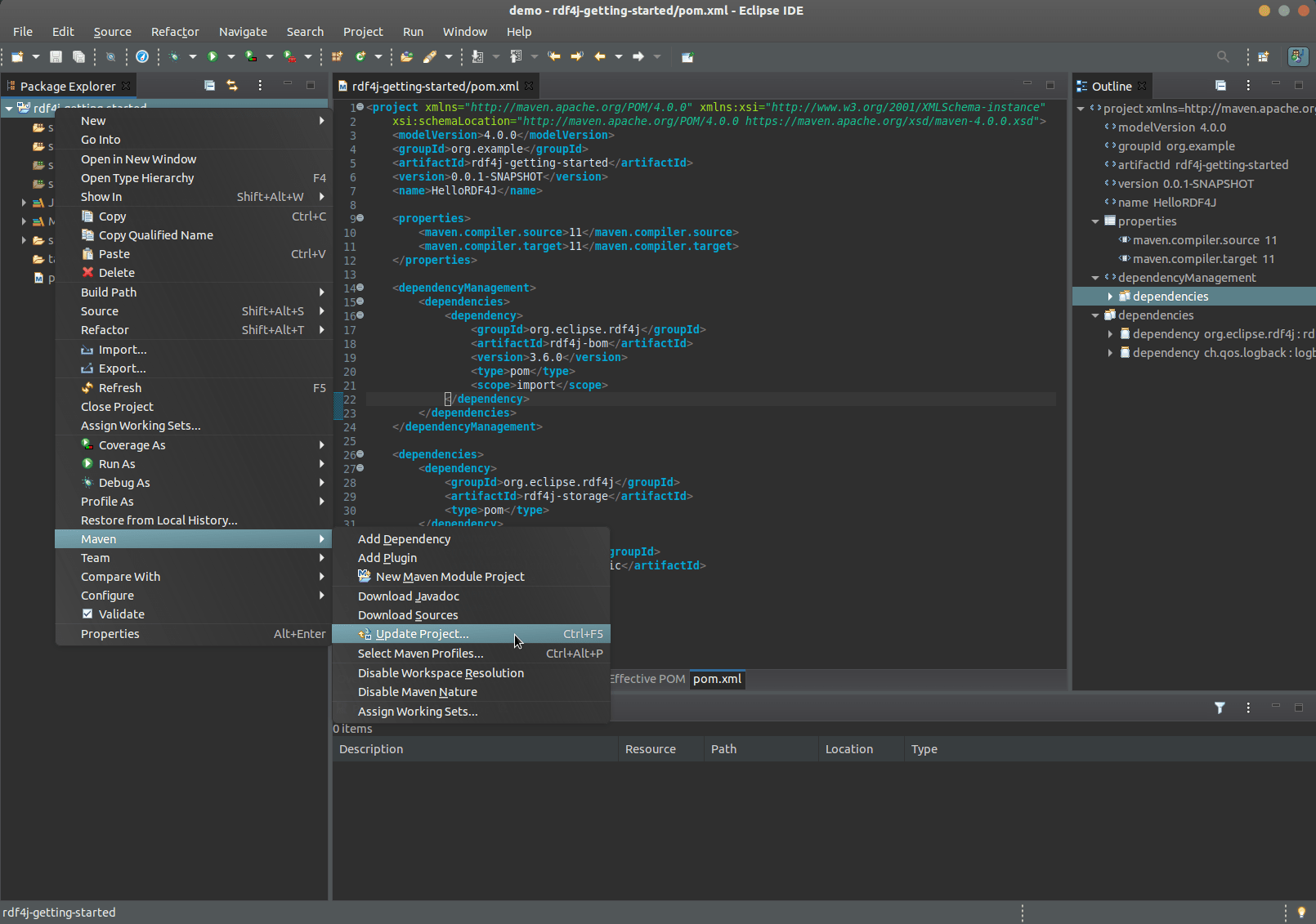 Starting a New Maven Project in Eclipse · Eclipse RDF4J™ The Eclipse