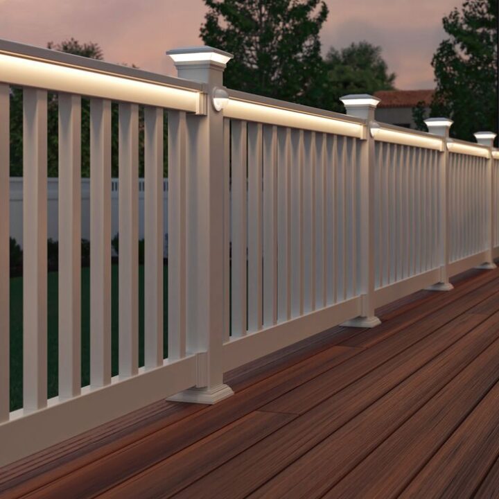 Increase outdoor ambiance by lighting your railing RDI Railing