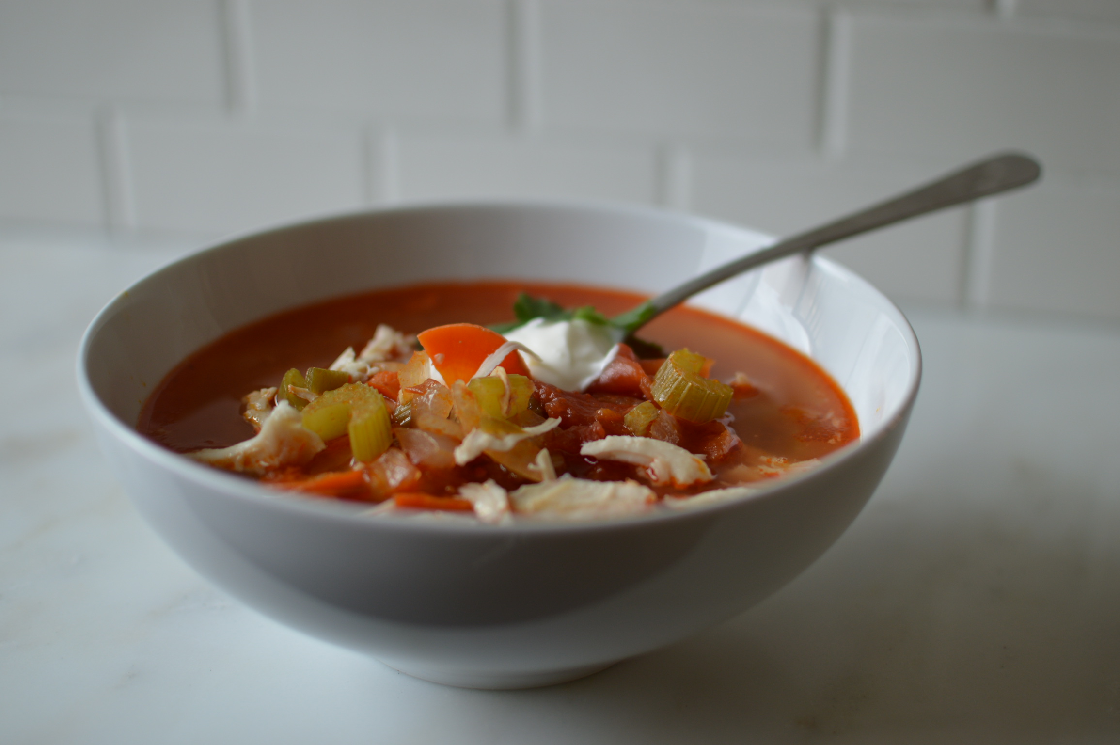 Buffalo Chicken Wing Soup Karolina's Kitchen