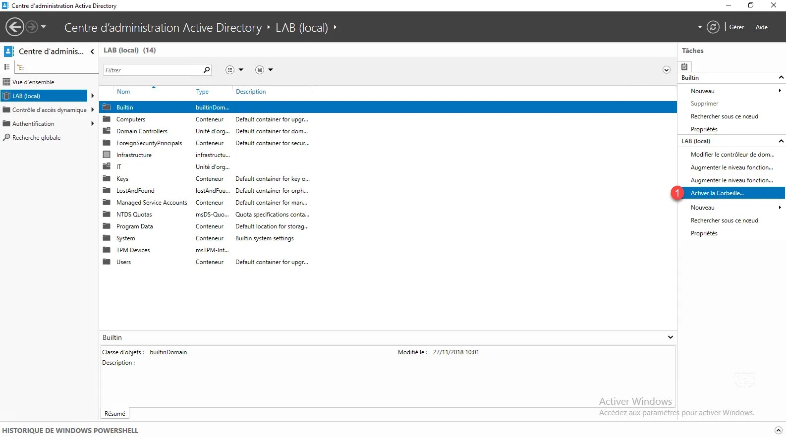 Enable Windows Active Directory Recycle Bin 2012/2016/2019 RDRIT