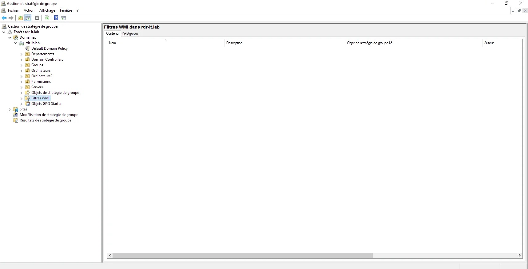 GPO Use WMI filters to filter the application of group policies RDRIT