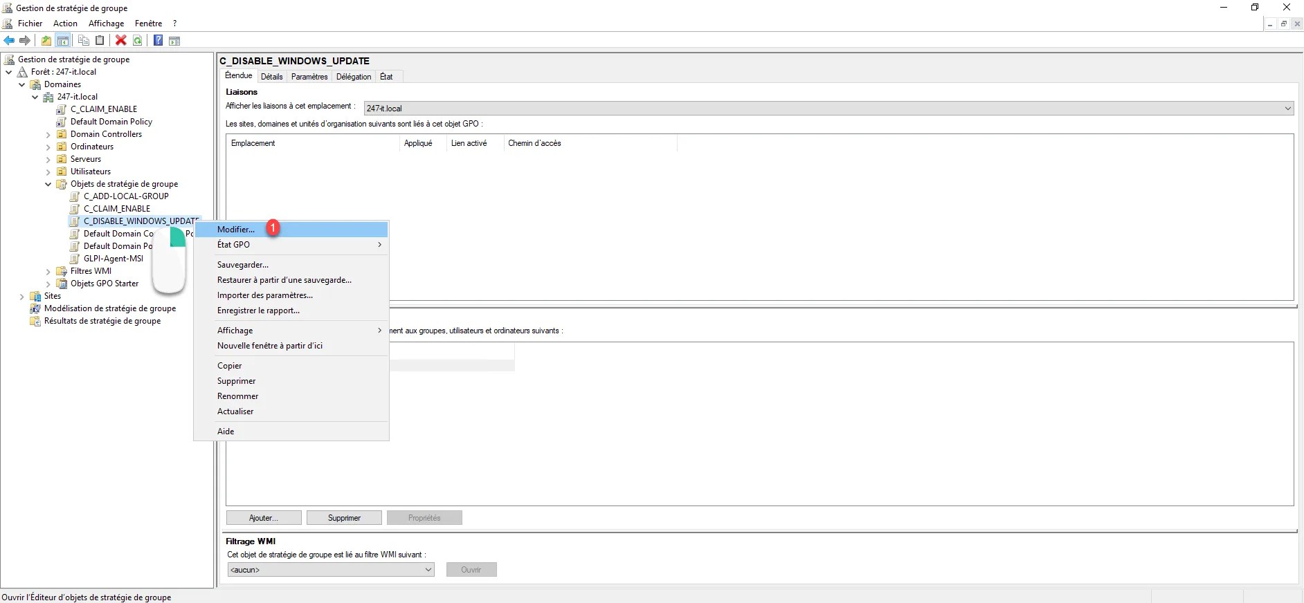GPO disable automatic Windows Update updates RDRIT