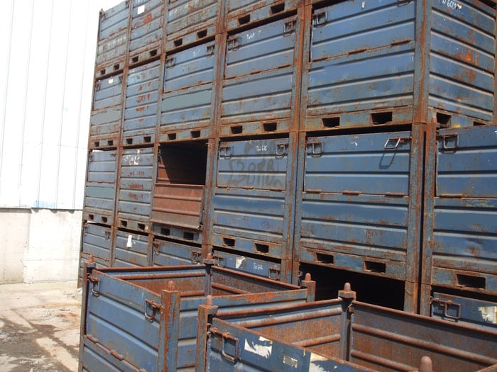 ITEM 170 STEEL CORRUGATED BINS, HEAVY DUTY 48" x 42" x 44.5" (37