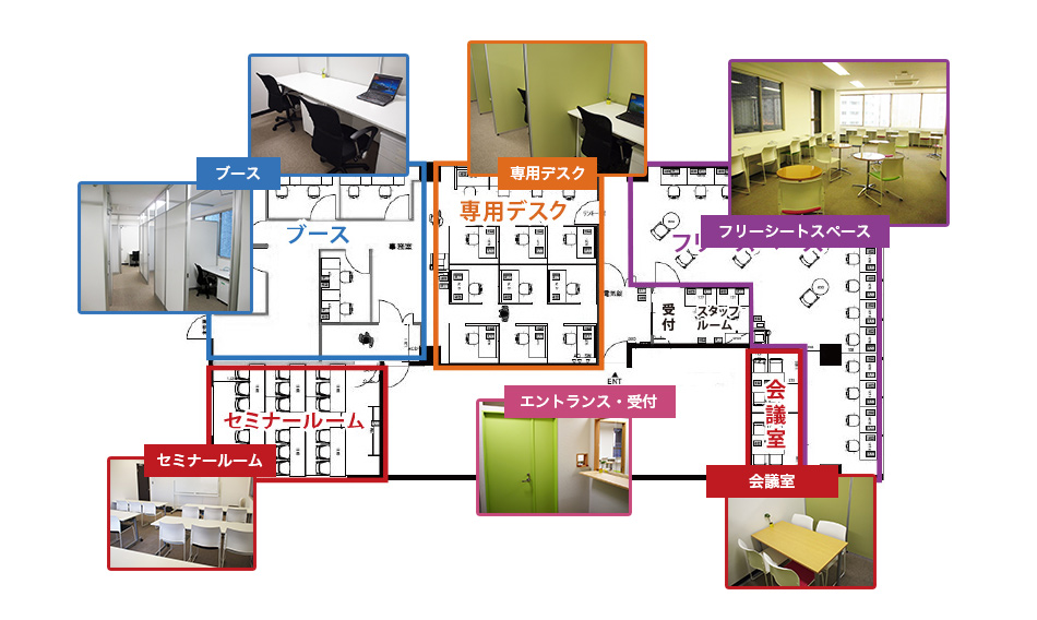 大阪谷町オフィス（フランチャイズ）の施工・運用事例 空きビル活用ならシェアオフィス運営