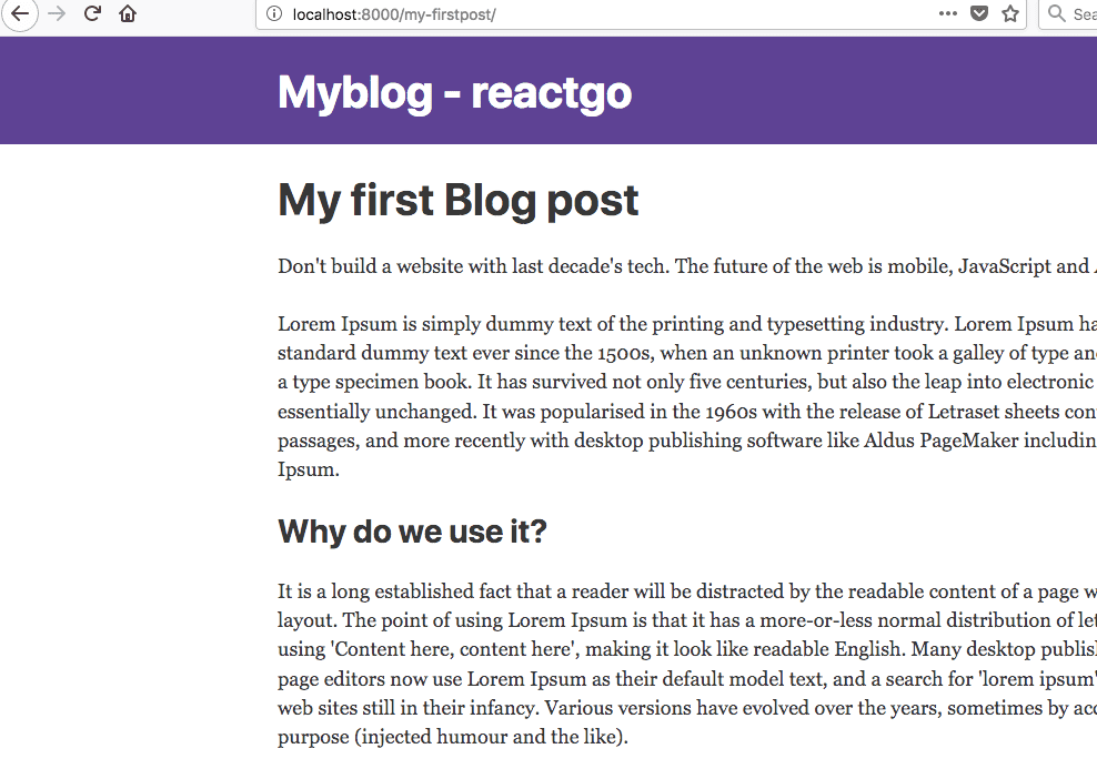 Adding blog posts Build a blog using Gatsby.js & React Reactgo