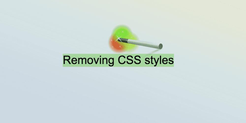 Removing CSS styles for a particular element Reactgo
