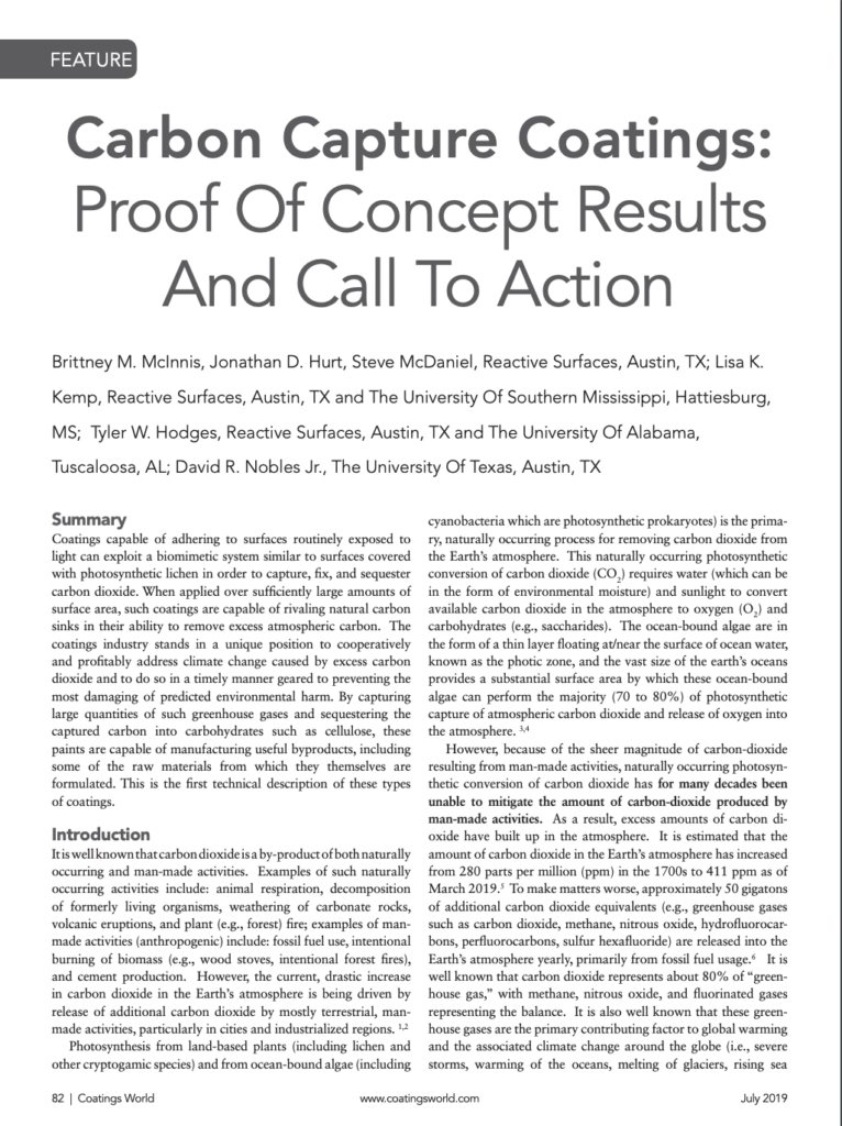 Coatings World Reactive Surfaces