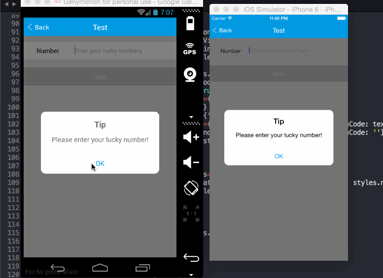 a custom component for React Native