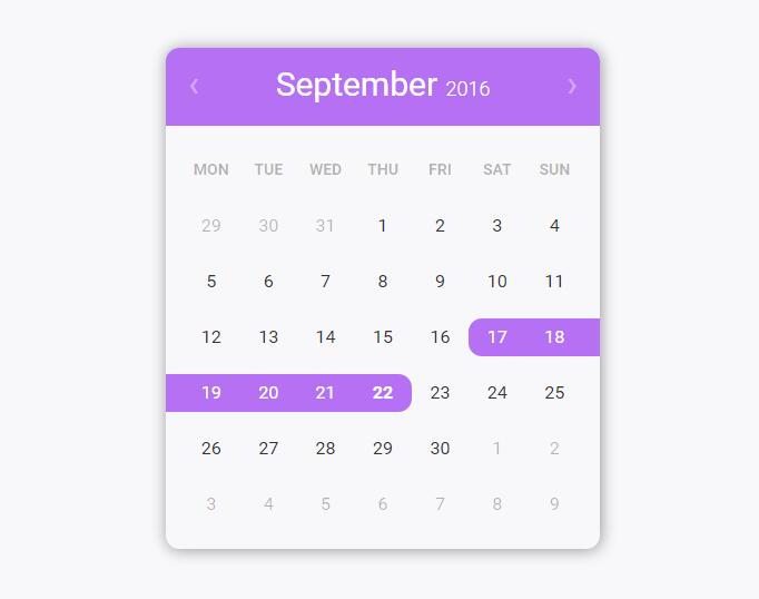 React date range picker