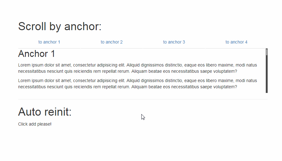 Simple custom scroll for React