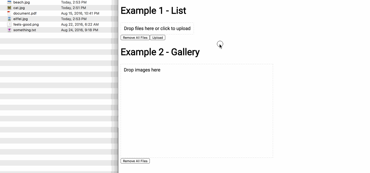 A file input management component for React