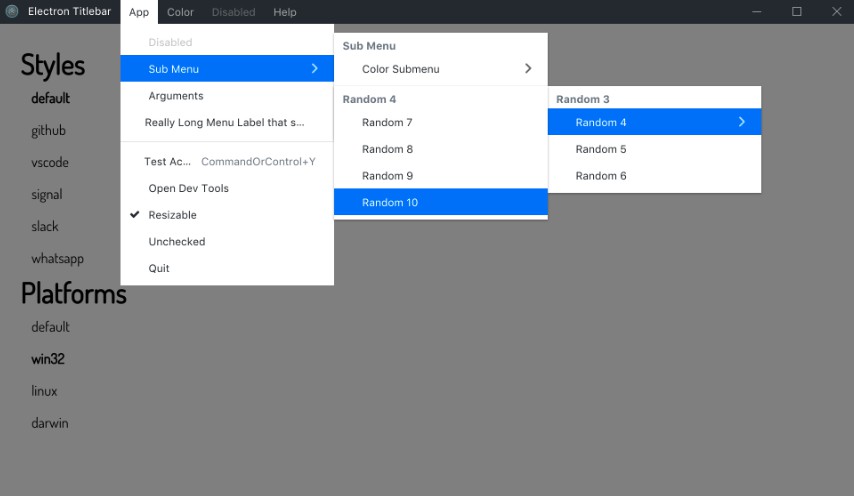 Customizable Titlebar For Frameless Windows Built With React Codespots Com