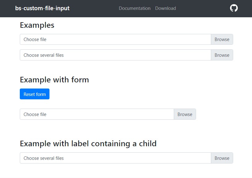 Input file bootstrap 4