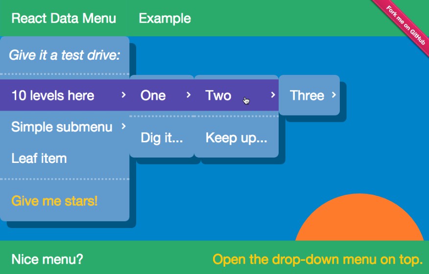 Menu React.js Examples