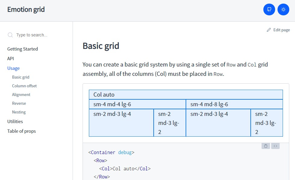 Grid React.js Examples