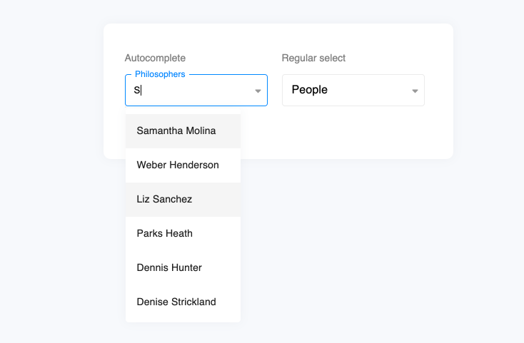 Dropdown React.js Examples