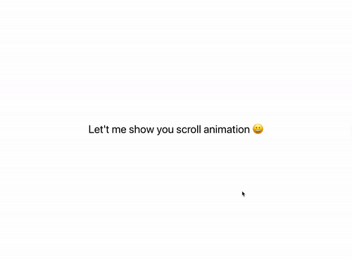 Easy to make scroll animation with ReactJS